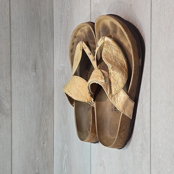 Betula By Birkenstock Women Thong Leather Sandals Flats shoes sz 40/9 Regular - Picture 2 of 14